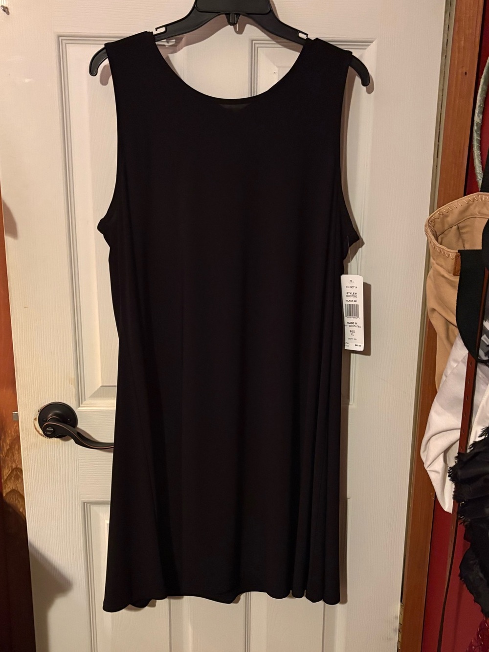 MSK Black Sleeveless Dress with Subtle Sheen